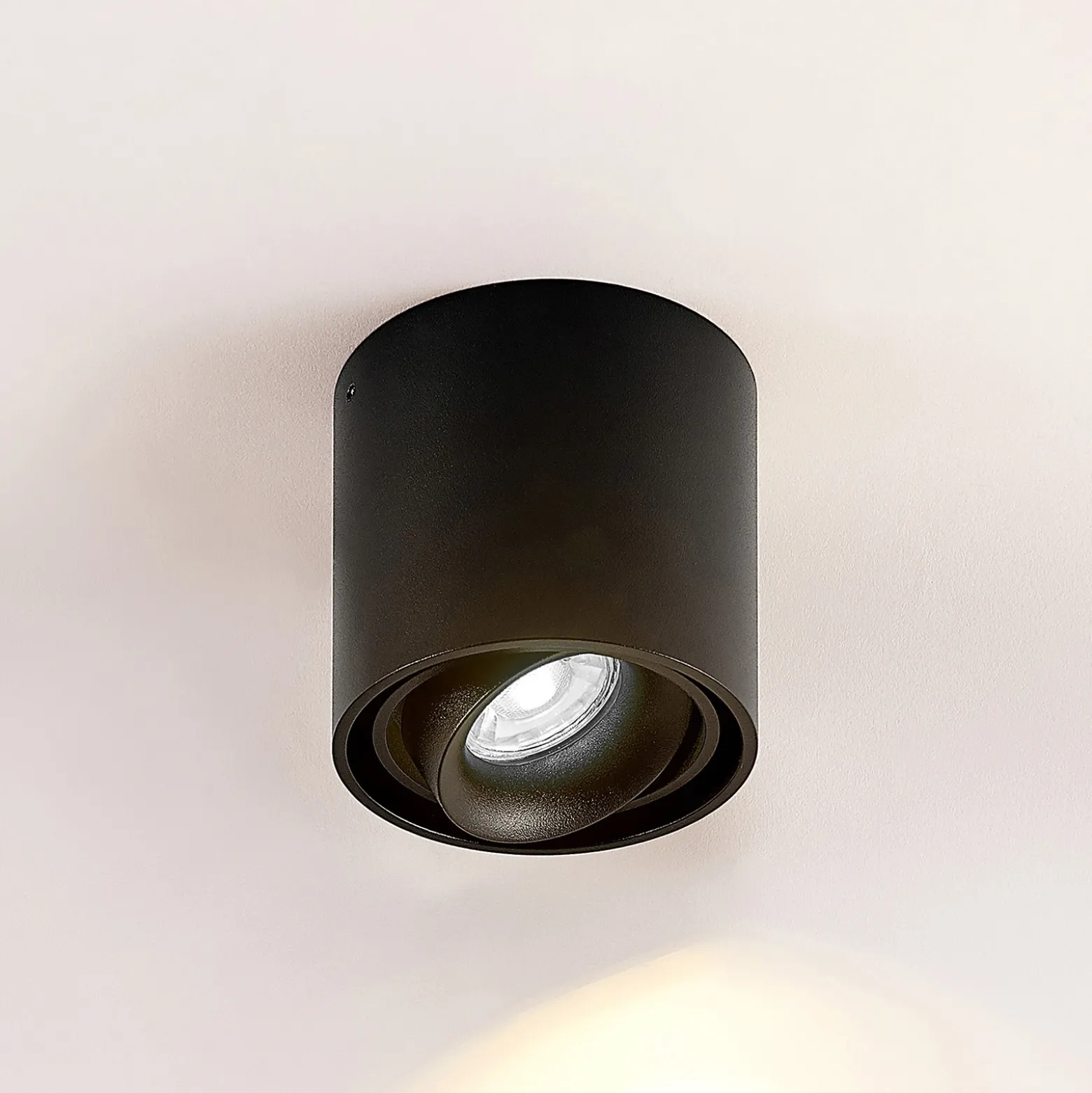 Arcchio downlight Walza, negro, metal, Ø 9,3cm, GU10