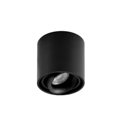Arcchio downlight Walza, negro, metal, Ø 9,3cm, GU10