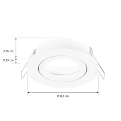 Arcchio downlight Zyron, blanco, Ø 8,2 cm