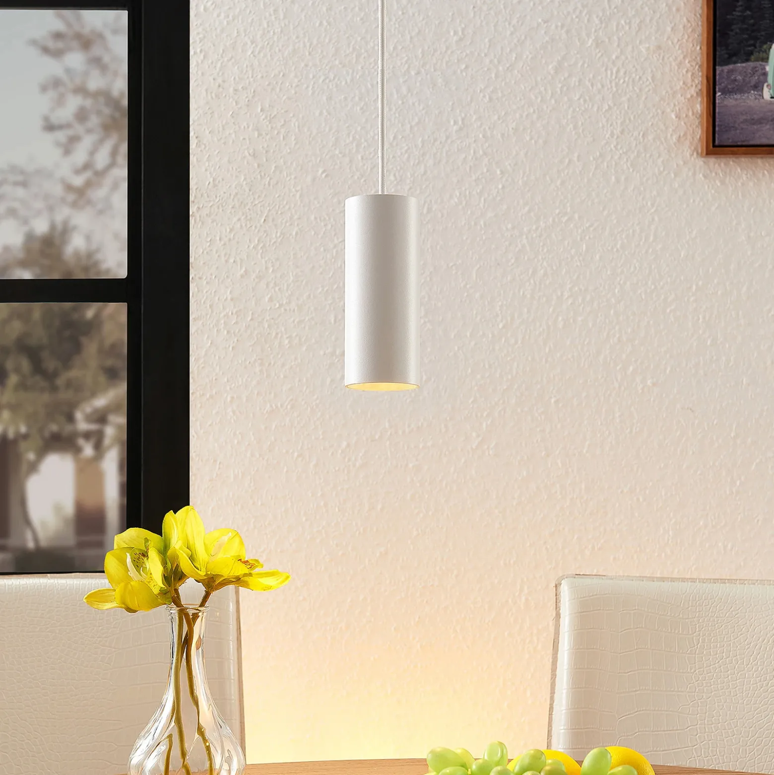 Arcchio Ejona lámpara colgante, altura 15 cm, blanco, aluminio
