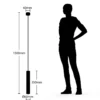 Arcchio Ejona lámpara colgante, altura 35 cm, negro, aluminio