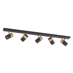 Arcchio Evaro foco, anillo de oro detrás, 5 luces