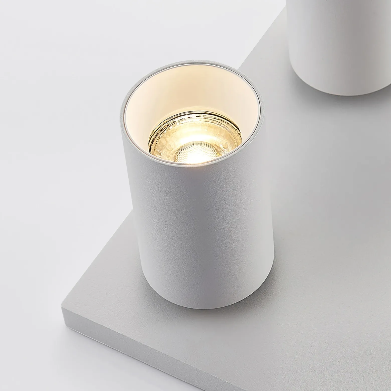 Arcchio Foco Brinja, blanco, angular, Ø 6 cm, 4 luces, GU10