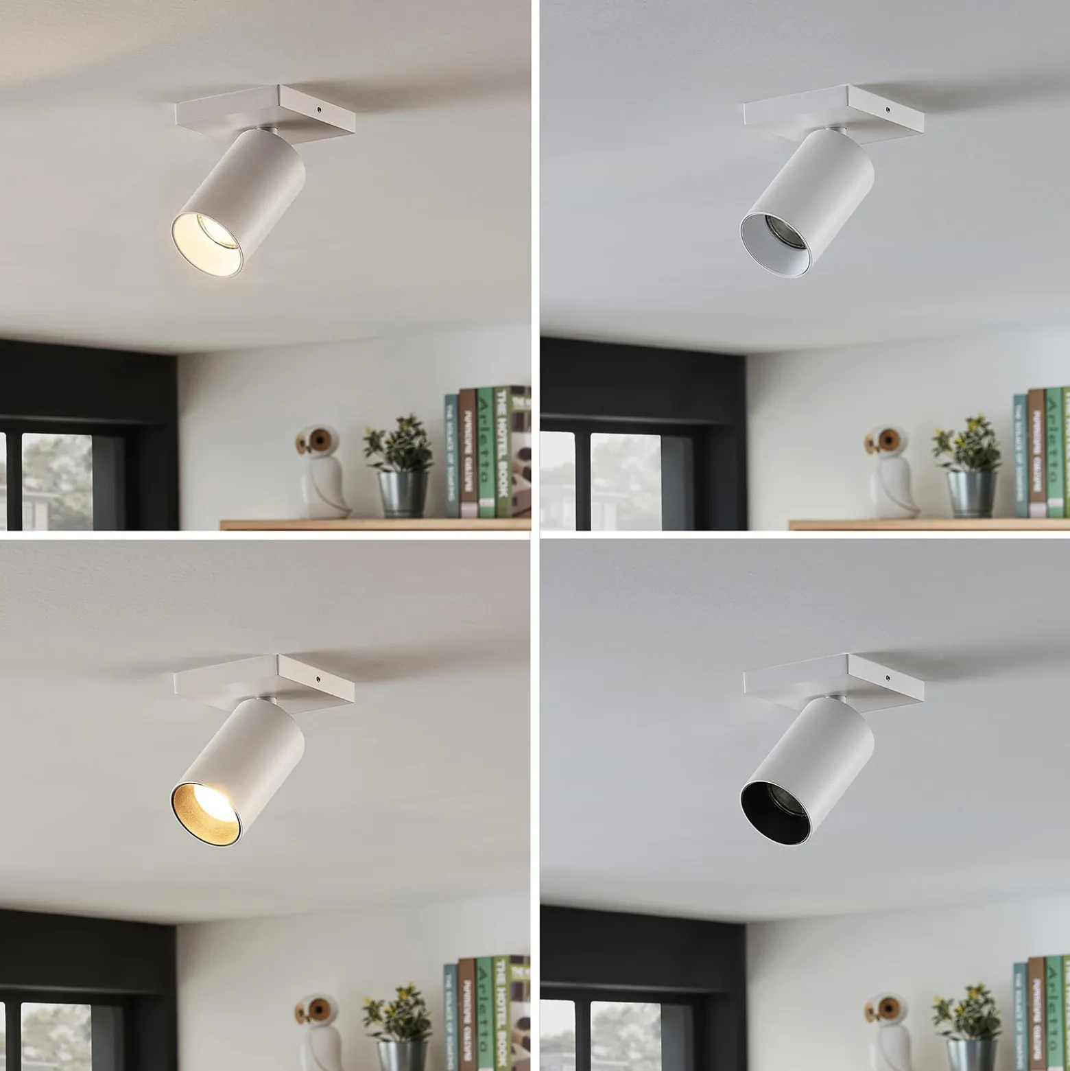 Arcchio Foco Brinja, blanco, angular, Ø 6 cm, 1 luz, GU10