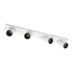 Arcchio Foco Brinja, blanco, angular, Ø 7 cm, 4 luces, GU10