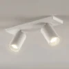 Arcchio Foco Brinja, blanco, angular, Ø 6 cm, 2 luces, GU10