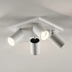 Arcchio Foco Brinja, blanco, angular, Ø 6 cm, 4 luces, GU10