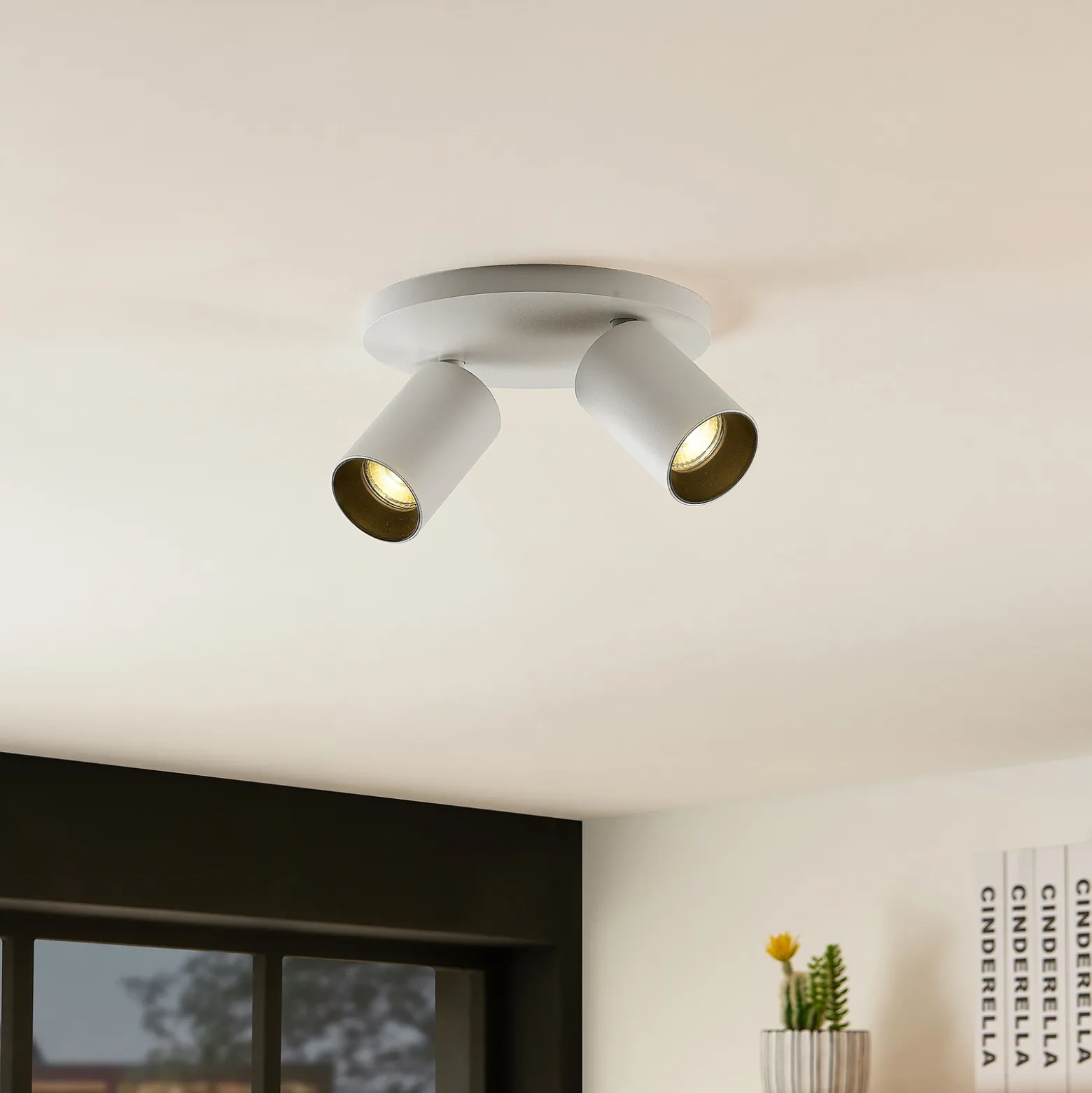 Arcchio Foco Brinja, blanco, redondo, Ø 6 cm, 2 luces, GU10