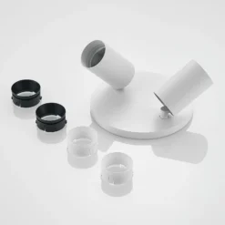 Arcchio Foco Brinja, blanco, redondo, Ø 6 cm, 2 luces, GU10