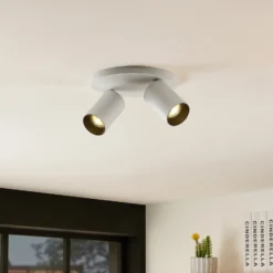 Arcchio Foco Brinja, blanco, redondo, Ø 6 cm, 2 luces, GU10