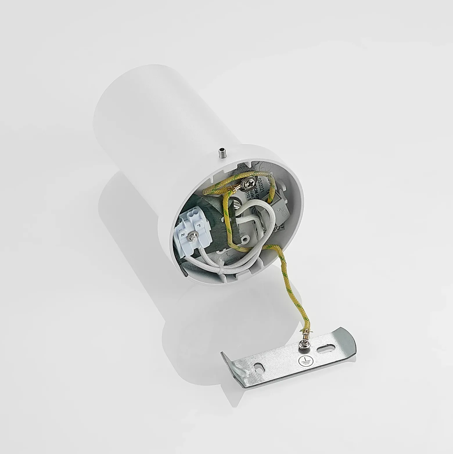 Arcchio Foco Brinja, blanco, redondo, 12 cm de alto, Ø 6 cm