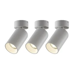 Arcchio foco Brinja, juego de 3, blanco, redondo, Ø 6 cm, GU10