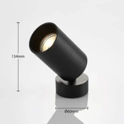 Arcchio foco Brinja, juego de 3, negro, redondo, Ø 6cm, GU10
