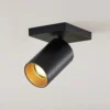 Arcchio Foco Brinja, negro, angular, Ø 6 cm, 1 luz, GU10