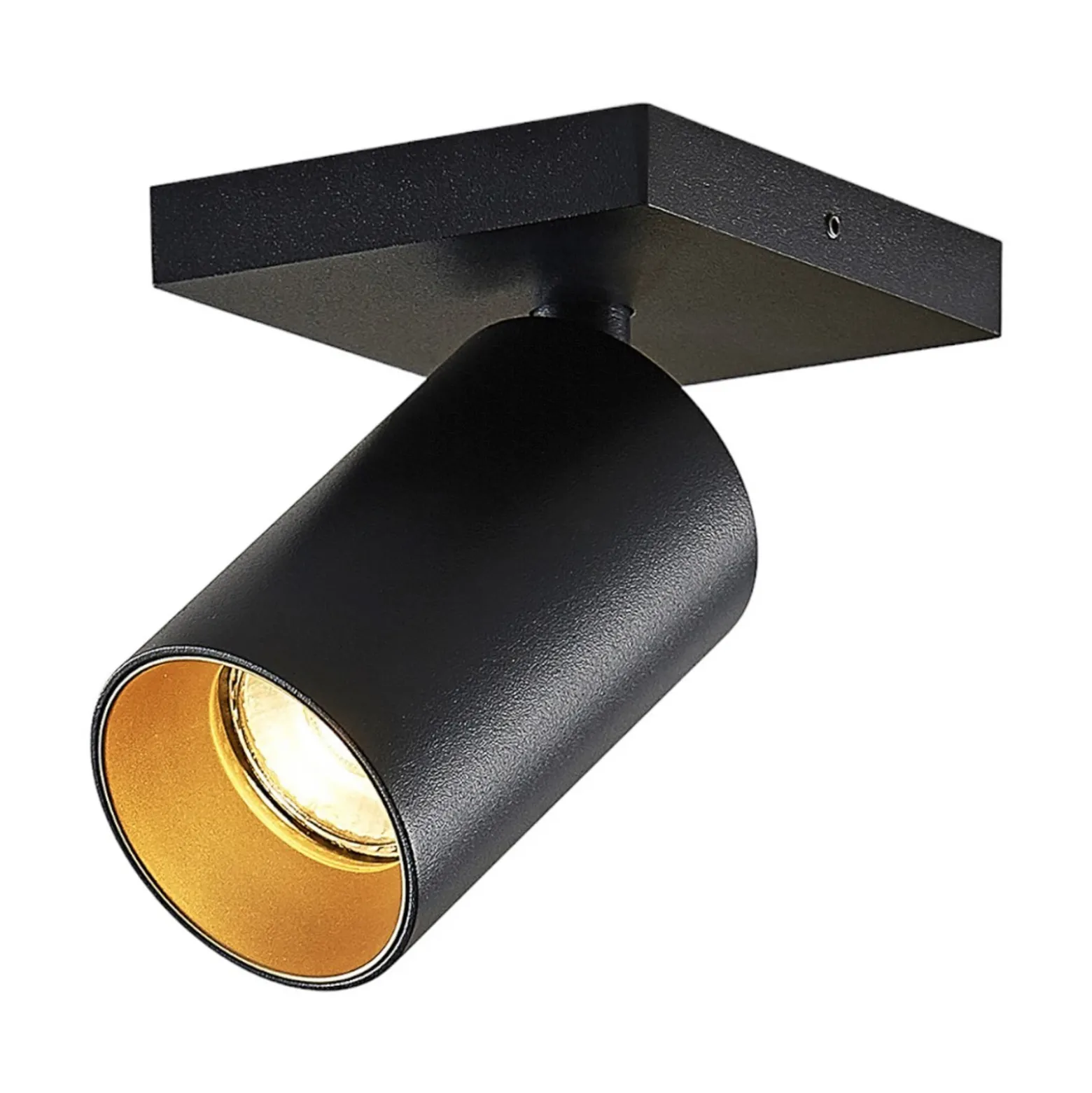 Arcchio Foco Brinja, negro, angular, Ø 6 cm, 1 luz, GU10