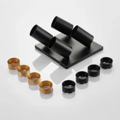Arcchio Foco Brinja, negro, angular, Ø 6 cm, 4 luces, GU10