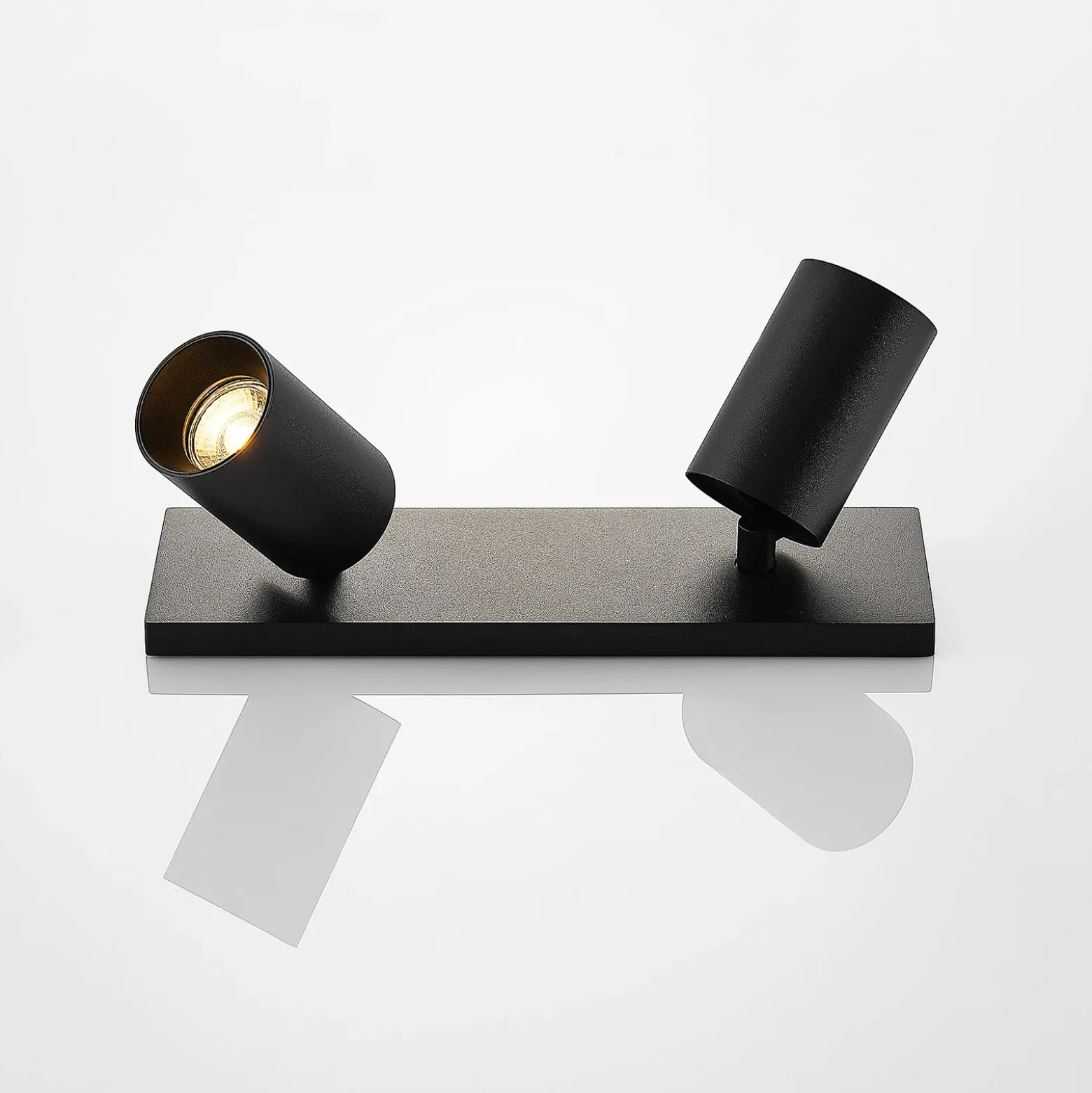 Arcchio Foco Brinja, negro, angular, Ø 6 cm, 2 figuras, GU10