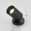 Arcchio Foco Brinja, negro, redondo, 12 cm de alto, Ø 6 cm