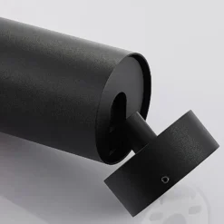 Arcchio Foco Brinja, negro, redondo, 13 cm de alto, Ø 6 cm