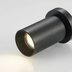 Arcchio Foco Brinja, negro, redondo, 12 cm de alto, Ø 6 cm