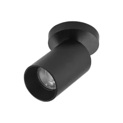 Arcchio Foco Brinja, negro, redondo, 12 cm de alto, Ø 6 cm