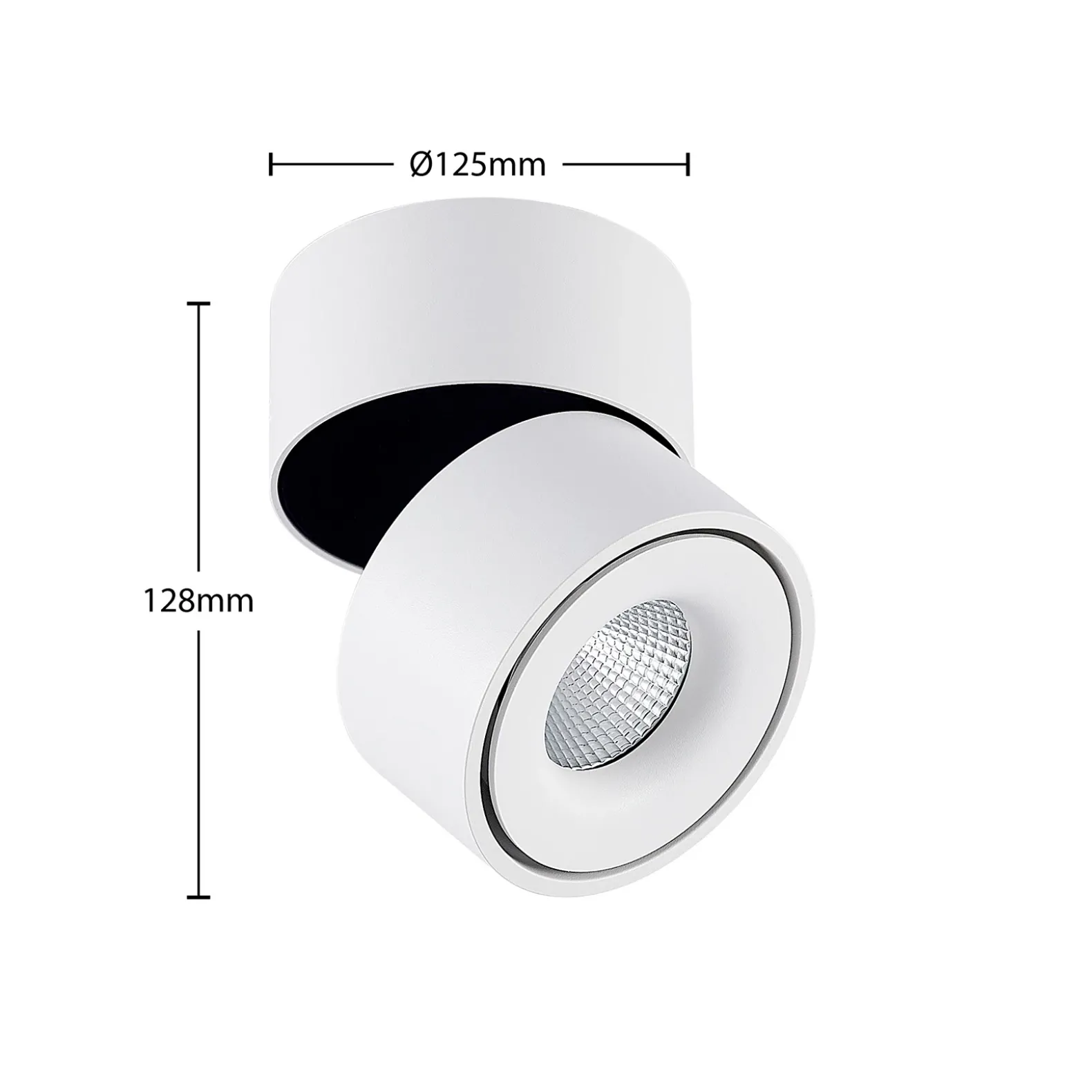 Arcchio Foco downlight LED Rotari, blanco, 1 luz, 1987 lm