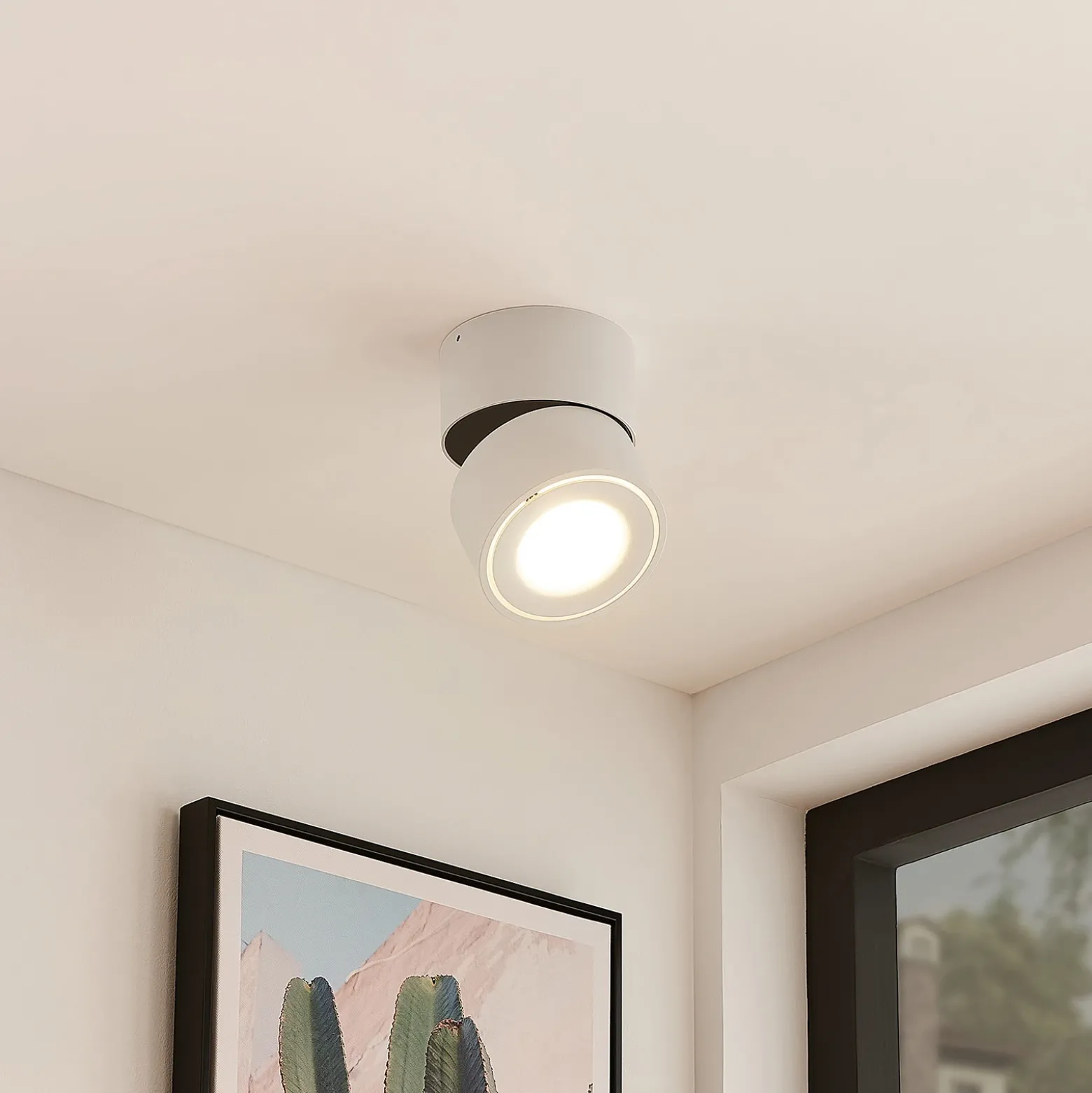 Arcchio Foco downlight LED Rotari, blanco, 1 luz, 1987 lm