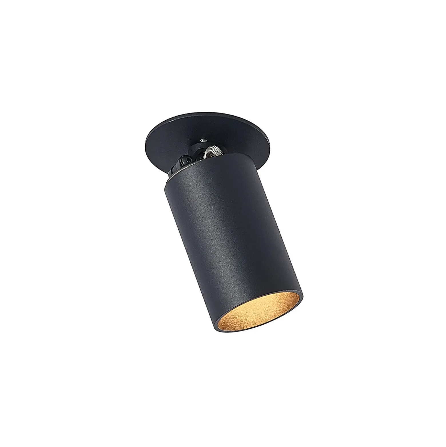 Arcchio foco empotrable Davin, negro, cilindro, lote de 3