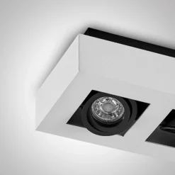 Arcchio foco Vince, 47 cm, 4 luces, blanco/negro, GU10