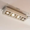 Arcchio foco Vince, 47 cm, 4 luces, blanco/cromo, GU10