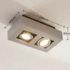 Arcchio foco Vince, 25 cm, 2 luces, plata, GU10