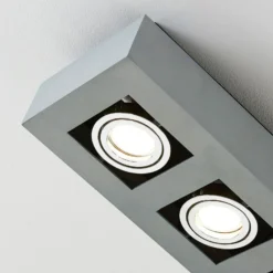 Arcchio foco Vince, 36 cm, 3 luces, plata, GU10