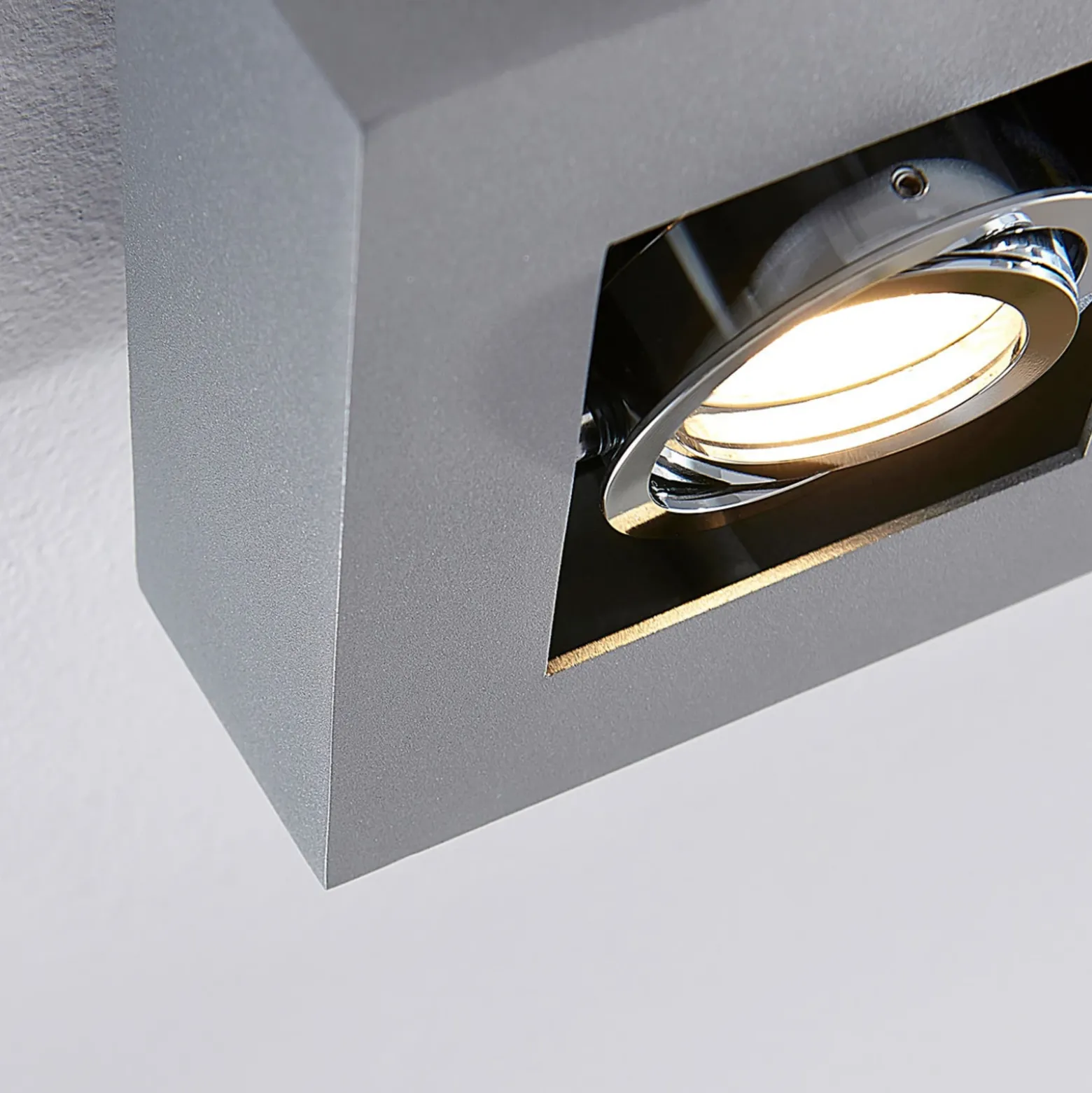 Arcchio foco Vince, 25 cm, 2 luces, plata, GU10