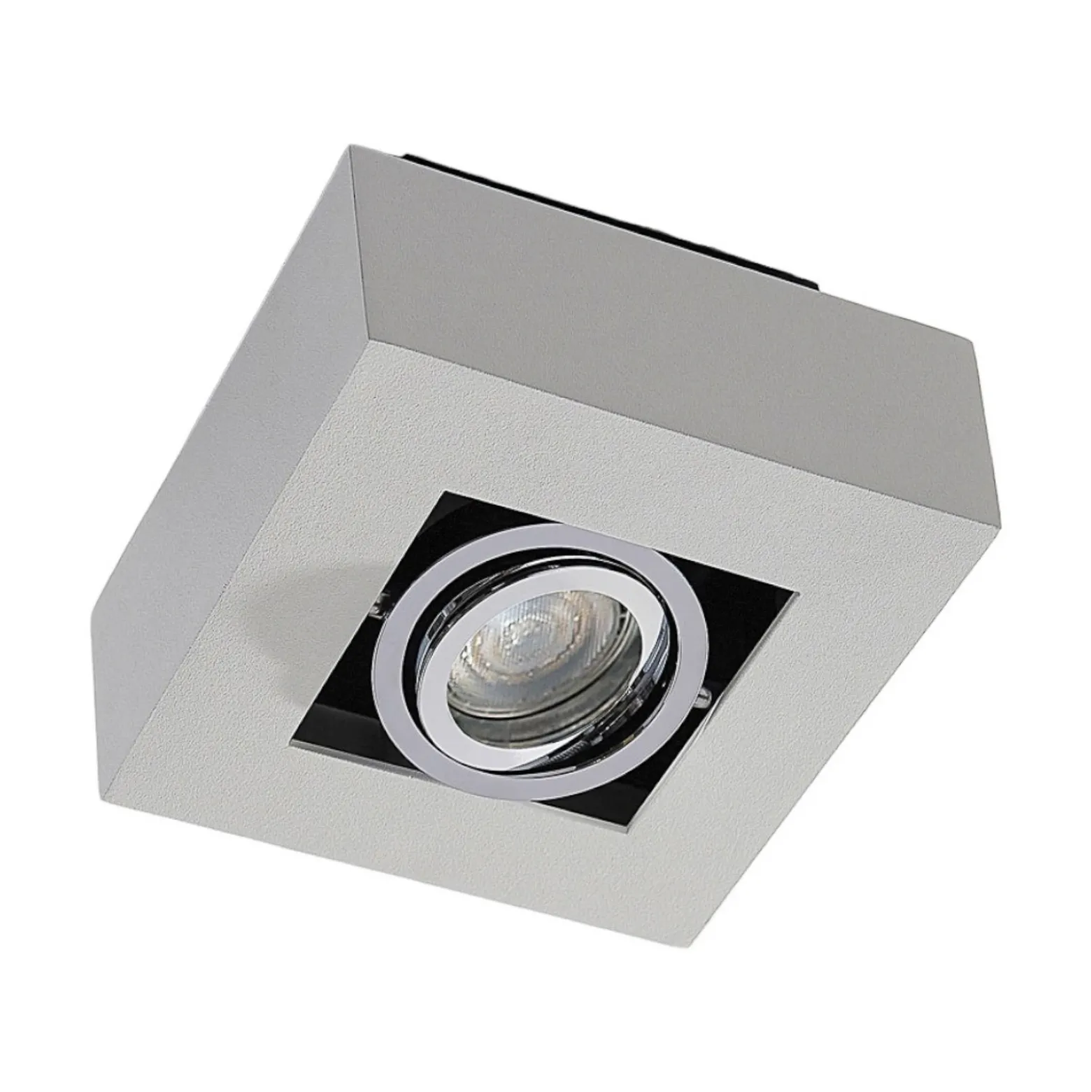 Arcchio foco Vince, 14 x 14 cm, blanco/cromo, metal, GU10