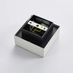 Arcchio foco Vince, 14 x 14 cm, blanco/cromo, metal, GU10
