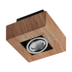 Arcchio foco Vince, 14 x 14 cm, color madera, metal, GU10