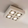 Arcchio foco Vince, 25 x 25 cm, 4 luces, blanco/cromo, GU10
