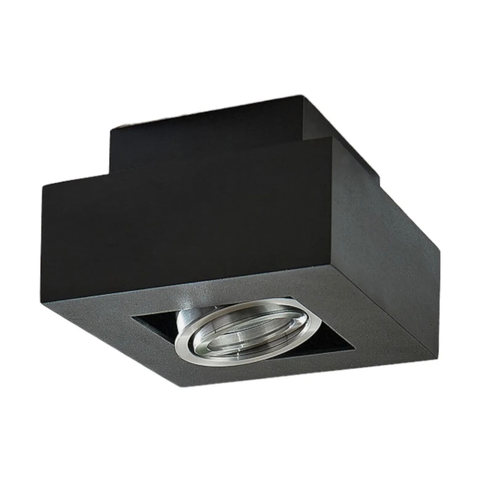 Arcchio foco Vince, 14 x 14 cm, negro, metal, GU10