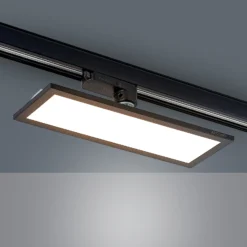 Arcchio Hairis panel LED trifásico, 30 cm, negro, 3000 K