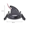 Arcchio Harcos downlight LED, negro, Ø 8 cm, 4.000K