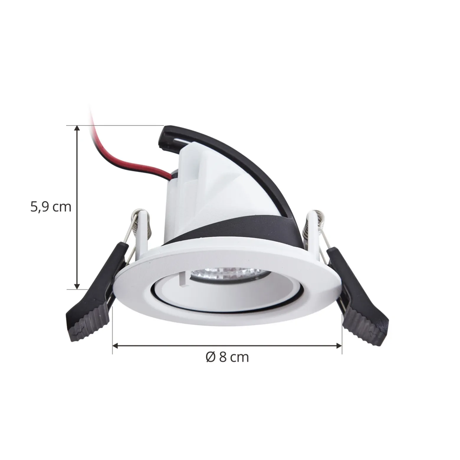 Arcchio Harcos downlight LED, blanco, Ø 8 cm, 4.000K