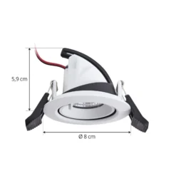 Arcchio Harcos downlight LED, blanco, Ø 8 cm, 4.000K