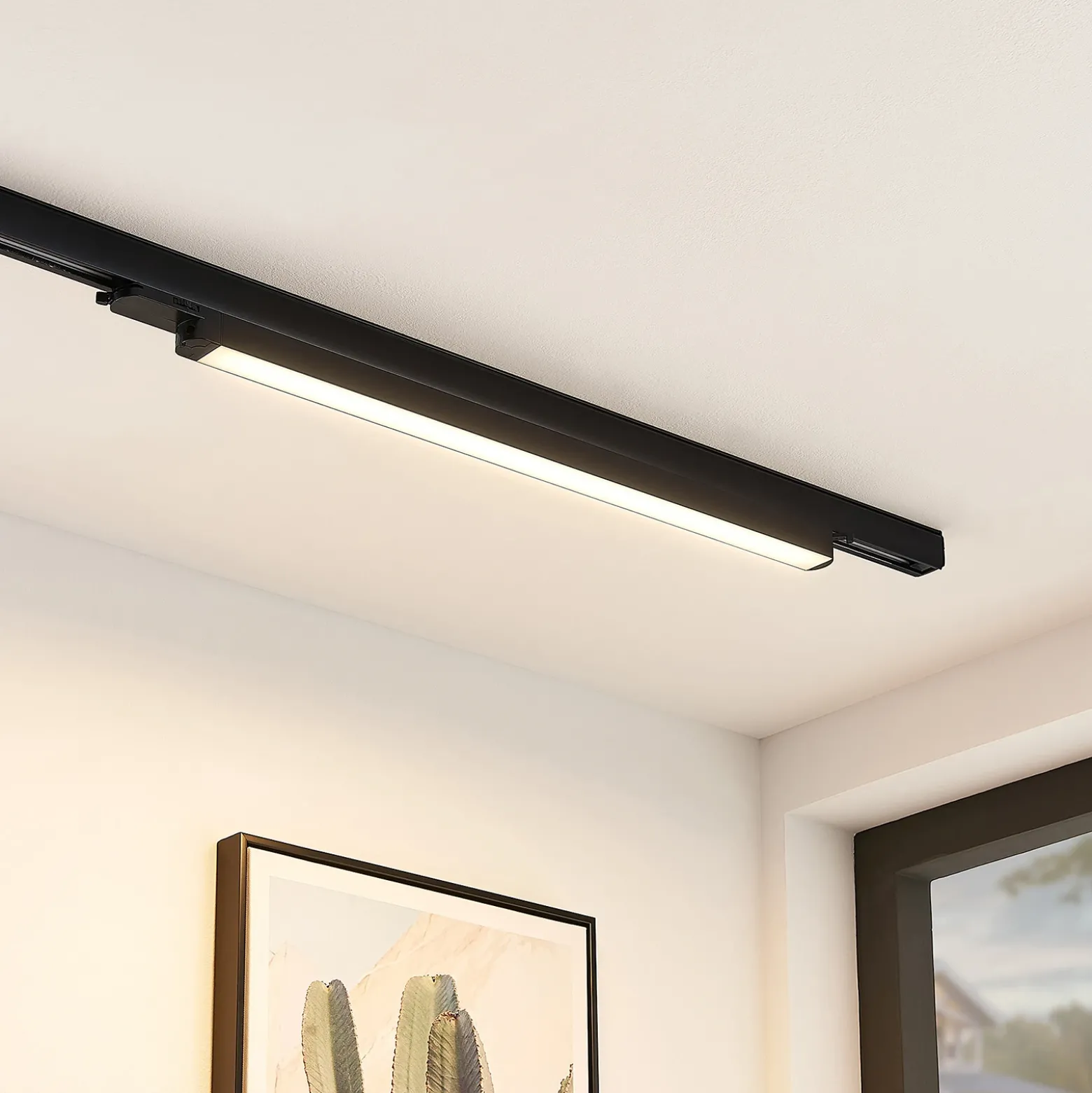 Arcchio Harlow lámpara de riel LED, negra, 69 cm, 3.000 K