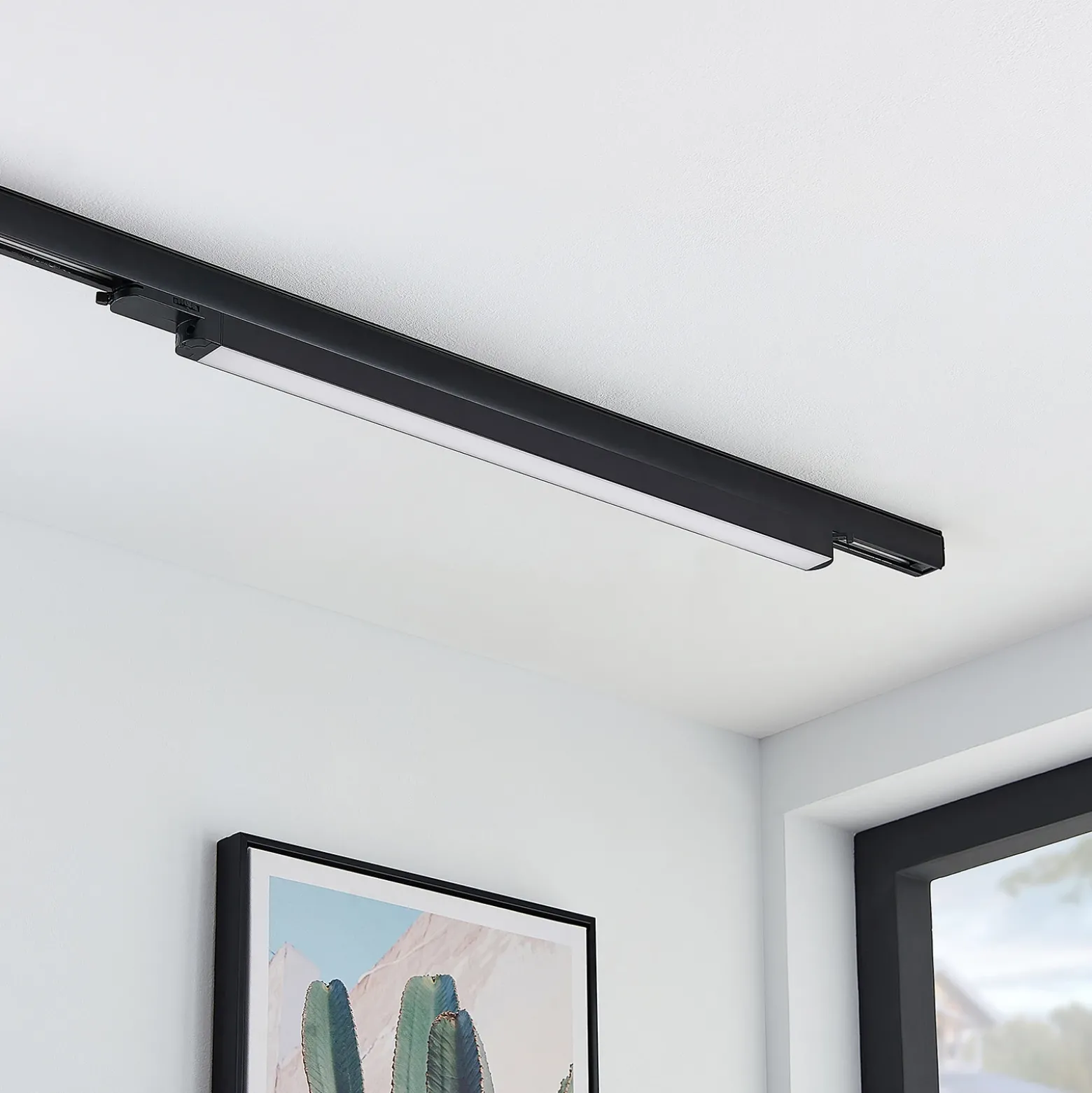 Arcchio Harlow lámpara de riel LED, negra, 69 cm, 3.000 K