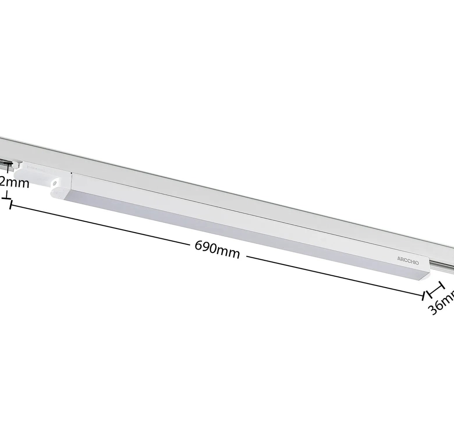 Arcchio Harlow lámpara de riel LED, blanca, 69 cm, 4.000 K