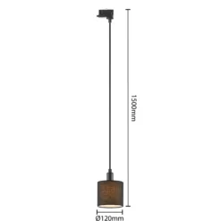 Arcchio Heleni lámpara colgante carril negro 12cm