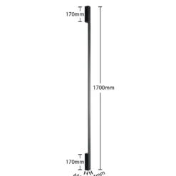 Arcchio Ivano LED wall light 170 cm negro