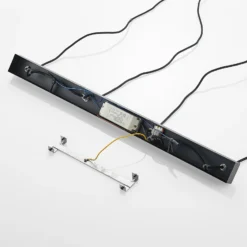 Arcchio Kammeron lámpara colgante LED, negro, metal, 80 cm