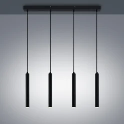 Arcchio Kammeron lámpara colgante LED, negro, metal, 80 cm