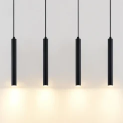 Arcchio Kammeron lámpara colgante LED, negro, metal, 80 cm